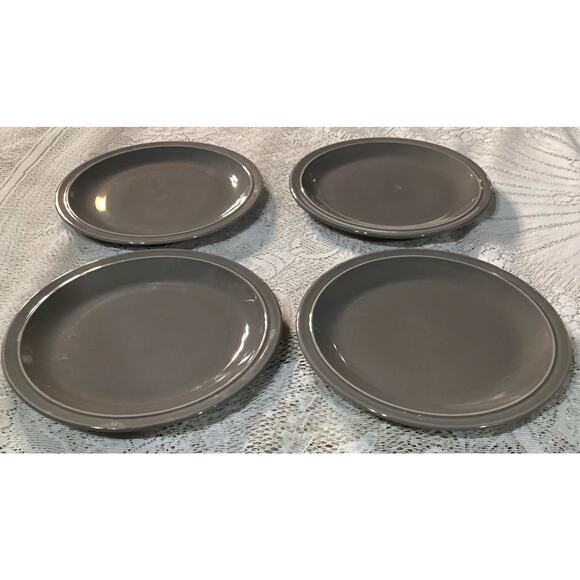 Godinger Gatherings Gray Salad Plates Set of 4 8.75” - Picture 1 of 8